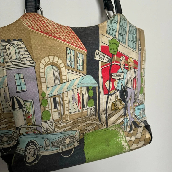 Colorful Y2K Graphic Tote Bag beaded Hollywood - Picture 7 of 9